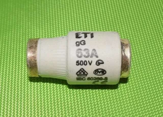 ETI Diazed fuse DIII 63A fuse insert 500V (865)
