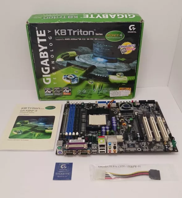 Gigabyte GA-K8NF-9 K8 Socket 939/ATX/2 PCI-E 4 DDR 400 DUAL-CH 4 SATA Athlon 64