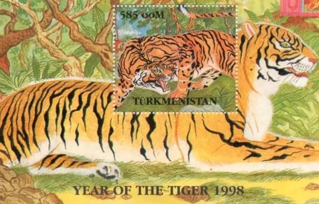 Turkmenistan MNH S/S 1998 Chinese Zodiac Lunar New Year Tiger