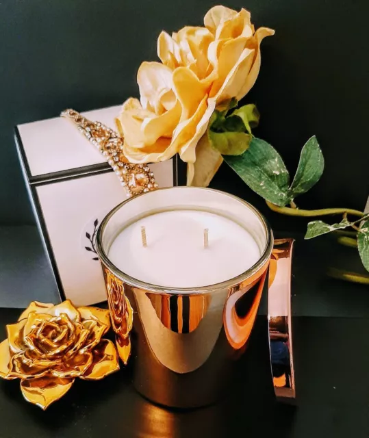 Beautiful Luxe Rose Gold Extra Large Jar with Lid - Soy Wax