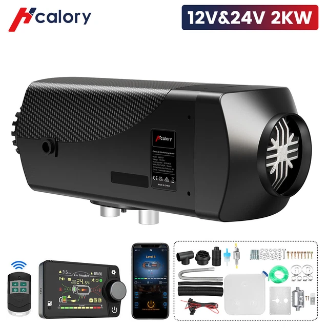 Hcalory 2KW bluetooth APP Diesel Air Heater 12V/24V For Caravan Car RV Boat