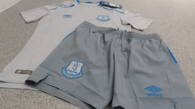 Umbro Everton Junior Kids Away Kit 2017/18 (Shirt & Shorts Only) 11-12 Years