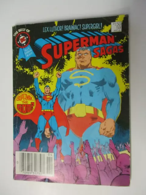 Best Of Dc Blue Ribbon Digest #59 April 1985 Superman Sagas The God Fine