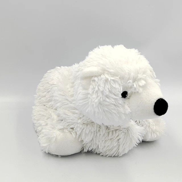 Doudou peluche micro ondable ours polaire blanc WARMIES - 32645