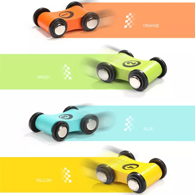 4Pcs Child Scooter Miniature Track Sliding Racing Inertial Pull Back Car T ZR