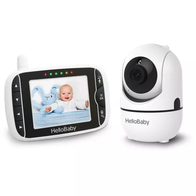 3.2" LCD Video Baby Monitor HB65 with Camera Audio, Remote Pan-Tilt-Zoom, Night
