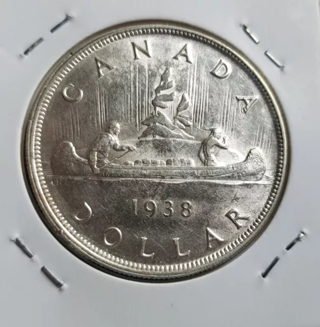 Canada Coin, One Silver Dollar, Choice Gem, Uncirculated, 1938