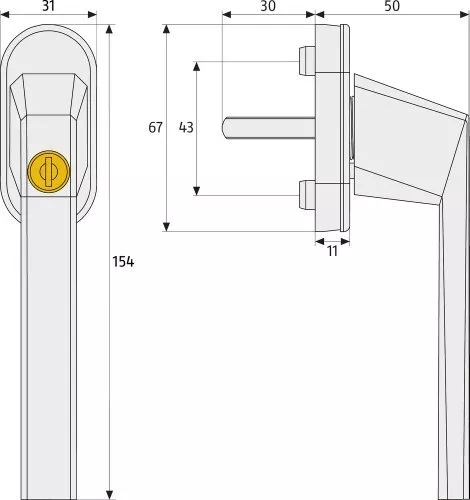 ABUS Poignée de Fenêtre Verrouillable FG110 - Verrou de Fenêtre avec Cylindre... 2