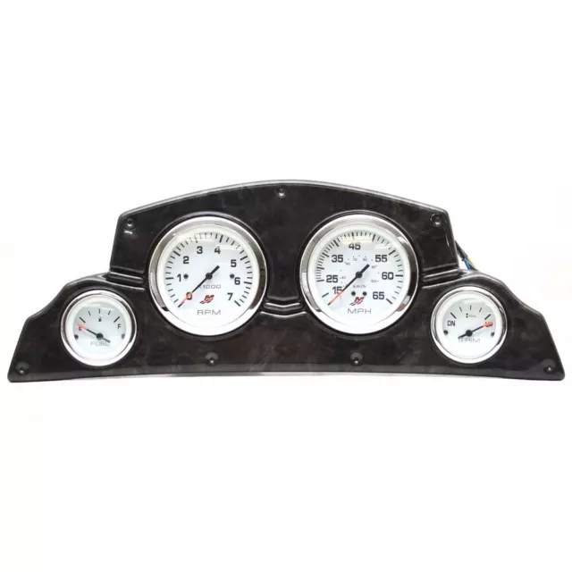 Lund Boat Gauge Dash Panel 2243866 | Gray Woodgrain W / Mercury Gauges