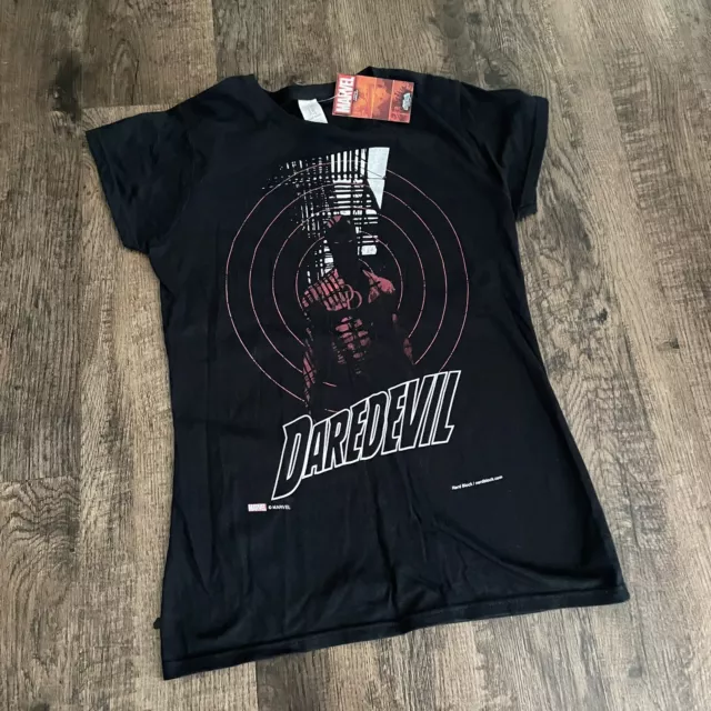 Nerdblock Marvel Daredevil Womens Sz S Black T-shirt Crew Neck Short Sleeve