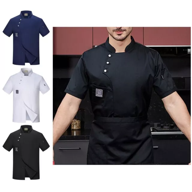 Chef Uniform Solid Color Catering Kitchen Restaurant Chef Shirt Quick Dry