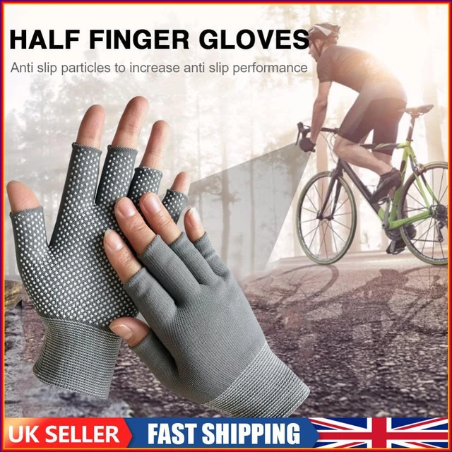 Fingerless Outdoor Bicycle Anti-skid Half Finger Fishing Gloves (Grey)