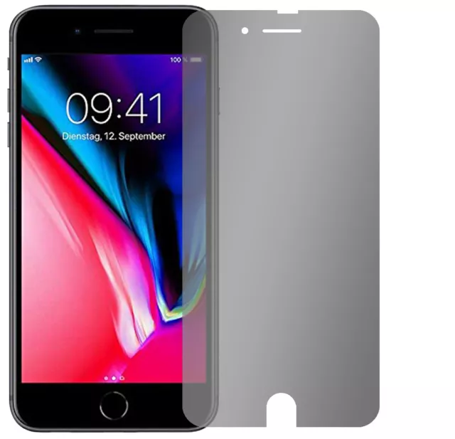 Slabo Blickschutzfolie für iPhone 8 Plus (1er Set) SCHWARZ "View Protection"