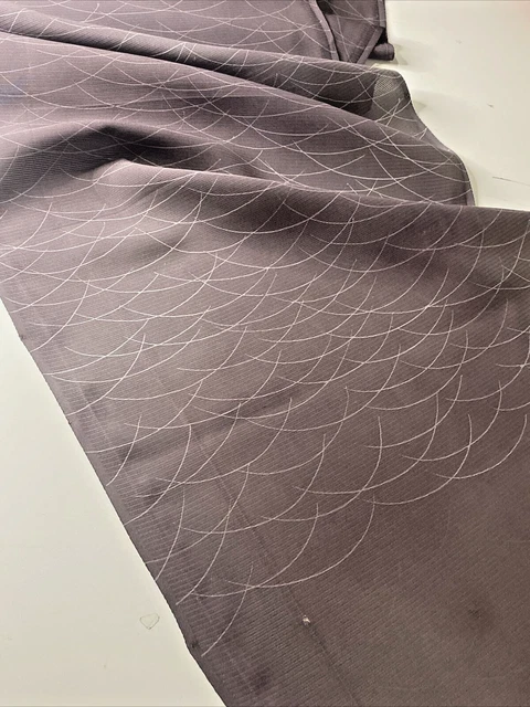Vintage Japanese Kimono Silk Fabric, Light Purple Glasses Sheer Long Panel 172cm