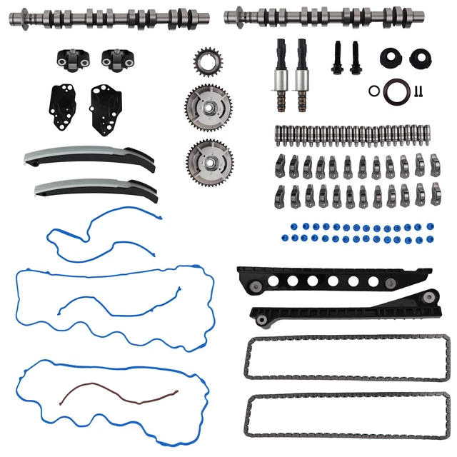 CAMSHAFTS LIFTERS ROCKER Arms Timing Chain Kit For Lincoln Mark LT 5.4L ...