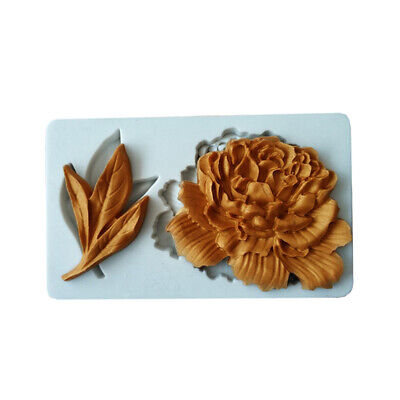 Molde de silicona en forma de flor de peonía cocina hágalo usted mismo decoración de pasteles hornear .CJ