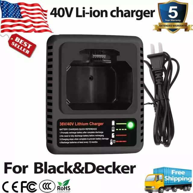 40V 3.0Ah for Black+Decker 40 Volt Max Lithium Battery LBXR36 LBX2040 or Charger