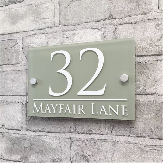 Sage Green House Number Signs | Address Plaques & Door Plates Personalised