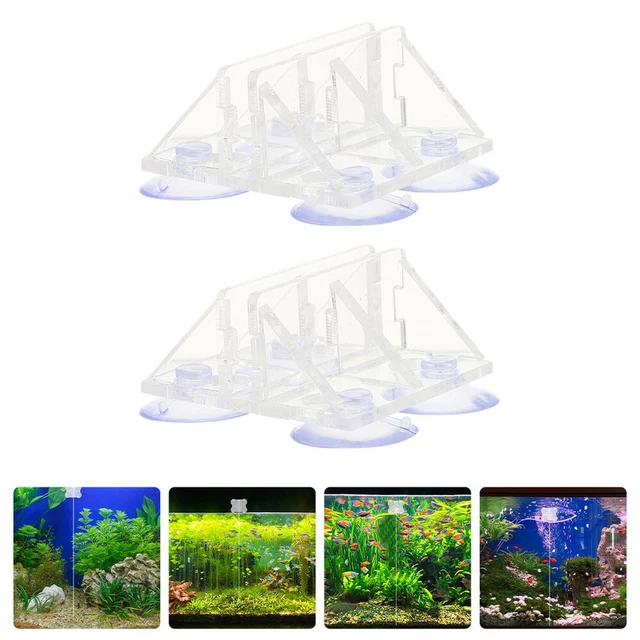 2 Pcs Aquatic Plant Pot Fish Tank Suction Cup Clip Aquarium Suction Cups Bracket