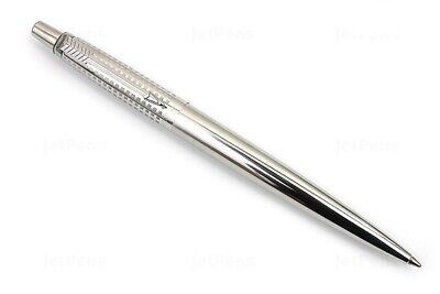 Parker Premium Jotter Ballpoint Pen, Shiny Polished Chiselled Steel, New