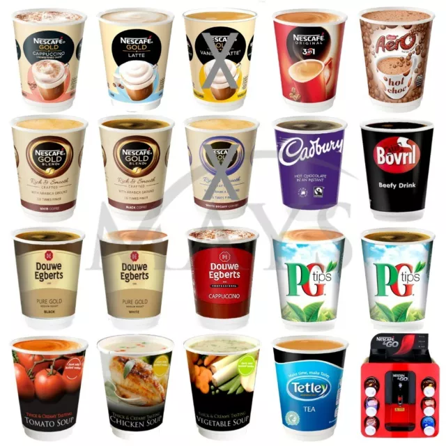 120 Kenco 2 Go Nescafe and & Go 12oz Incup Hot Drink Soup Sleeve for &Go Machine