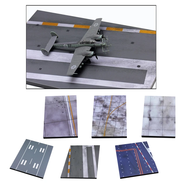 Mini-Flugzeuglandebahn Aus Holz - Realistisches Airport-Runway-Modell 20x25cm