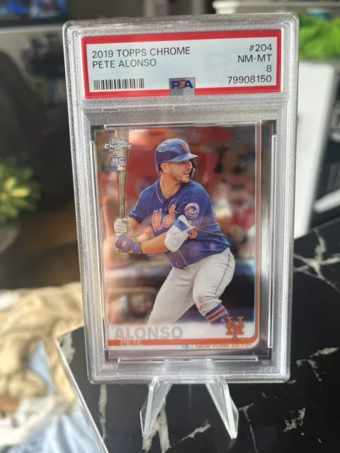 2019 Pete Alonso Topps Chrome #204 PSA 8 NY Mets Rookie🔥🔥📈📈