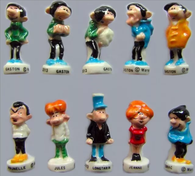 SÉRIE COMPLÈTE DE 10 fèves "Gaston Lagaffe" (Leclerc 2013) EUR 6,00