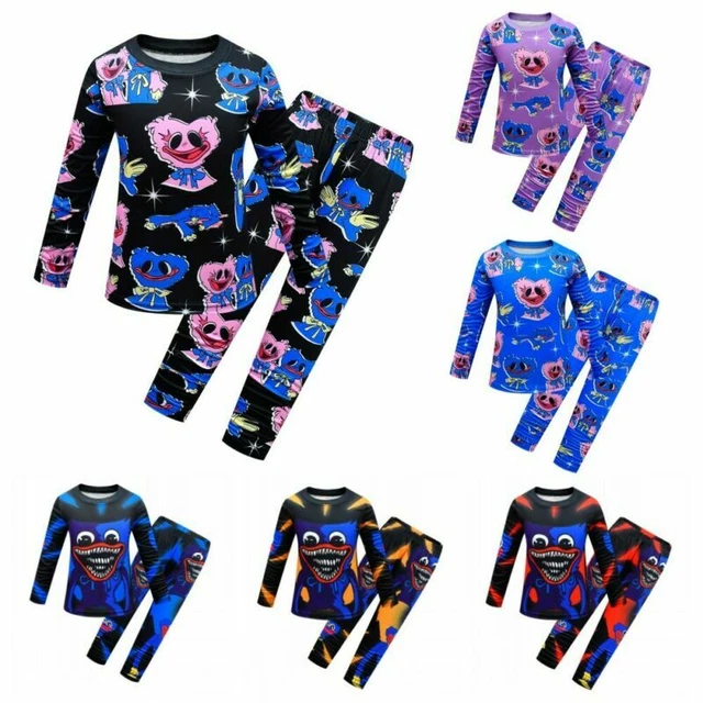 Kids Boy Girl Poppy Playtime Huggy Wuggy Pyjamas T-shirt Pants Pjs Set Nightwear