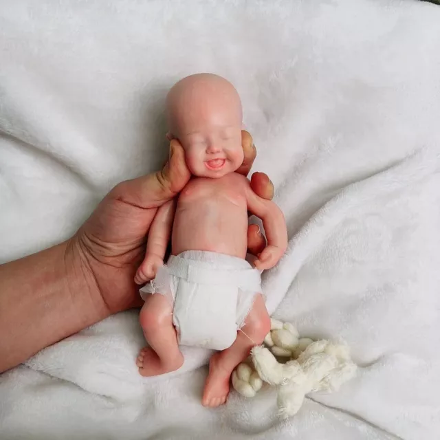 Full Silicone Body Baby BOY Doll 7” Inch Mini Reborn Preemie Real Soft Reborn