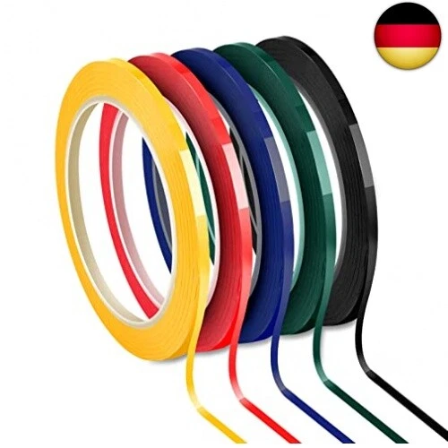 FAMCUCHE 10 rollen whiteboard plakband, 3 mm x 66 m zwart Fine Line tape, smal whiteboard art tape, zelfklevende tekentape voor whiteboards, blackboard, notebooks