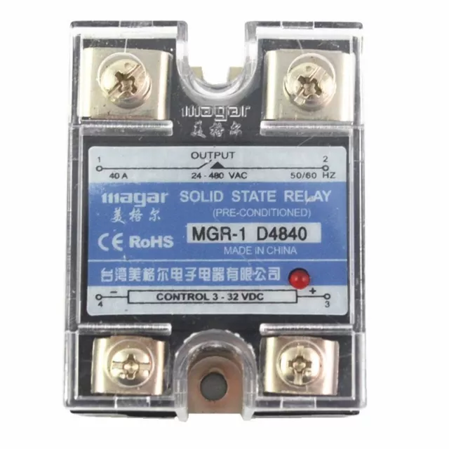 Solid State Relay SSR-40A DA DC-AC input 3-32VDC output 24-480VAC Control