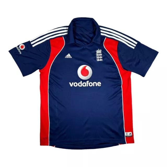 Adidas England Cricket Shirt Home Jersey 2008 Vodafone - Size XL