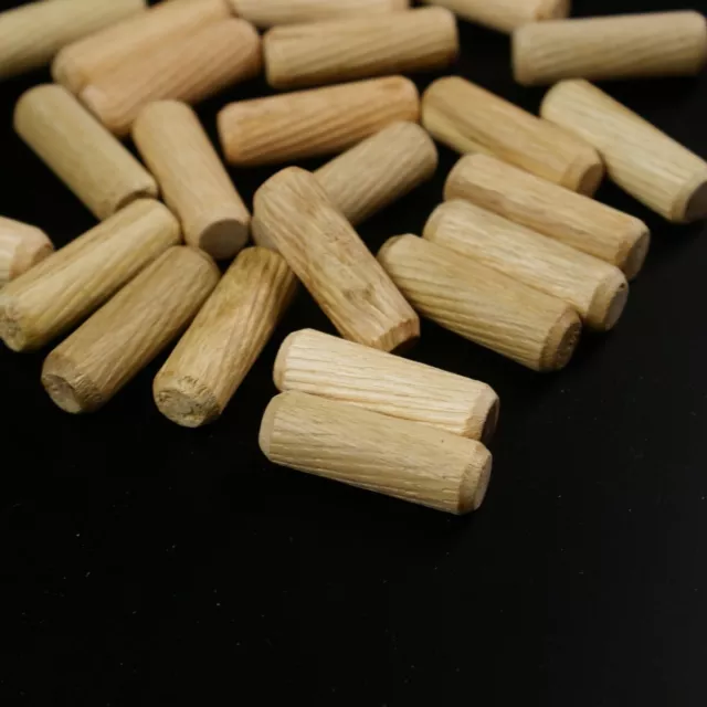100 pasadores de toalla de madera acanalada recta ranurada de 3/8"" x 1-3/16""