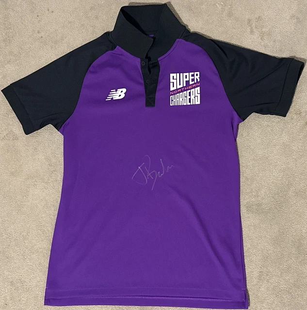NORTHERN SUPERCHARGERS SIGNED Tom Banton Match Day Travel Polo Shirt £