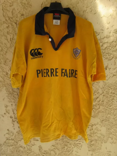 Maillot rugby CASTRES OLYMPIQUE vintage training shirt porté n°19 CANTERBURY XXL