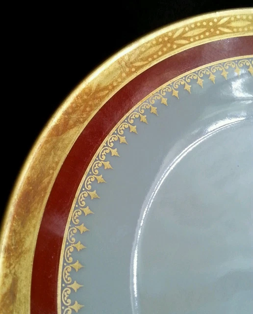 VINTAGE RICHARD GINORI Manifattura Di Doccia gilded porcelain dish 6.25