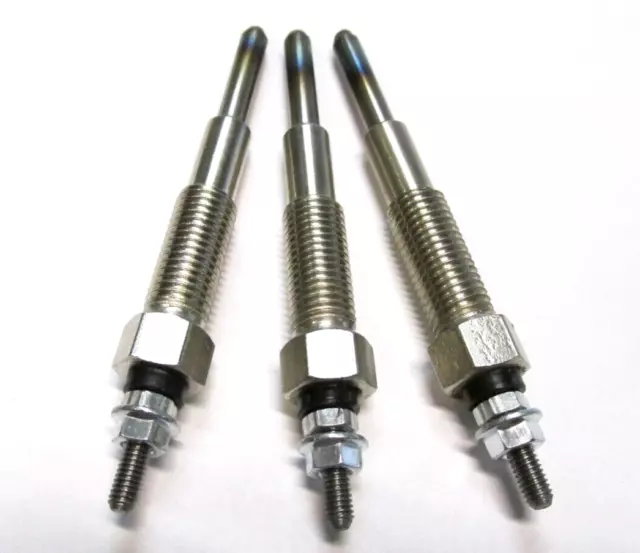 3 Glow Plugs  for Shibaura Tractors, SD1540, SD4003, SD4043, SD4603, SD4643,