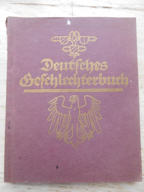 Altes Wappenkunde - Buch Deutsches Geschlechterbuch 1927 , Original !