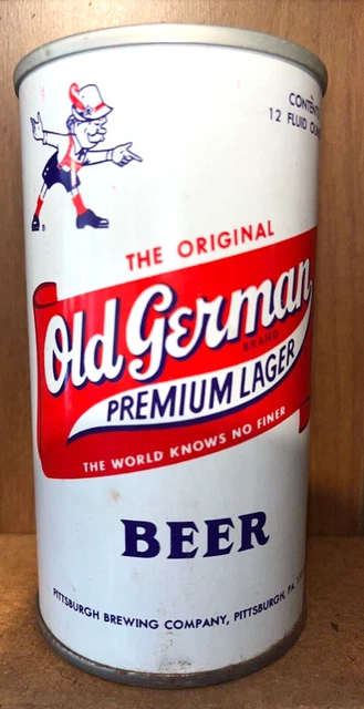 EMPTY 12oz Old German Beer Can by Pittsburgh Brewing in Pittsburg PA