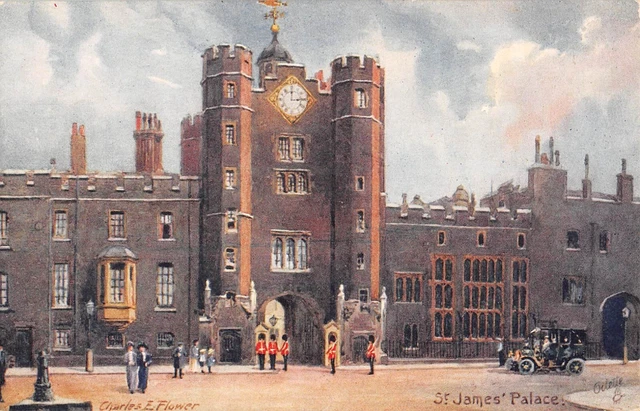 Cpa Illustrator / Signature / Charles Flower / St Jame S Palace