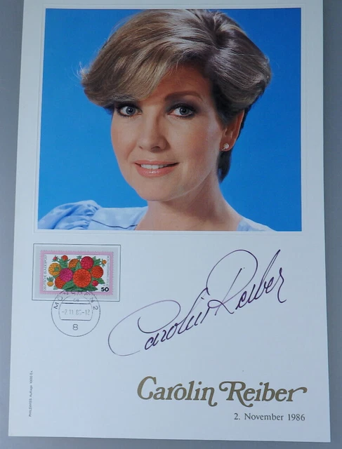 AUTOGRAPHE CAROLIN REIBER annonceuse et présentatrice de télévision ...