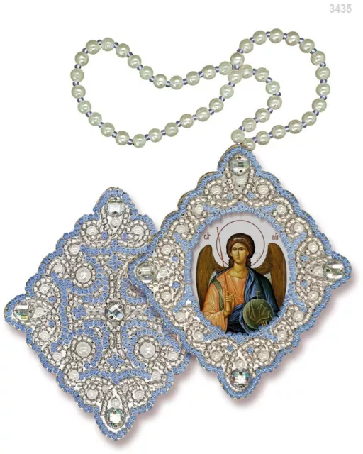 DIY Bead Jewelry Making Kit "St. Michael the Archangel" Beading Pendant Beadwork