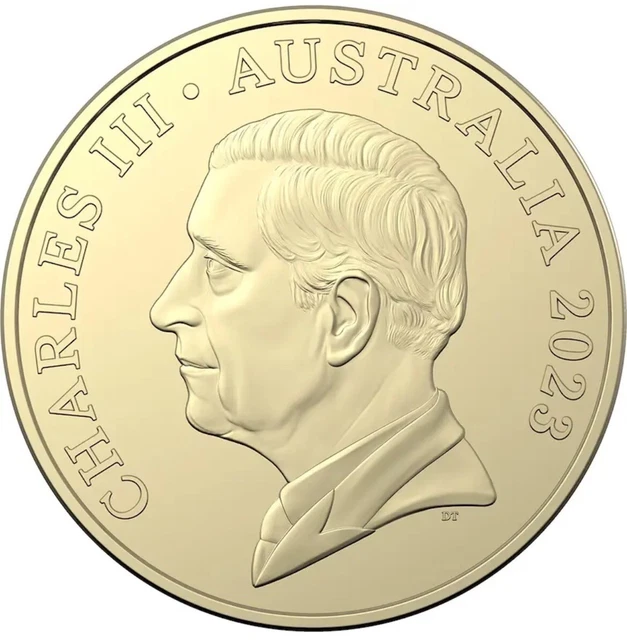 2023 1 AUSTRALIAN One Dollar Coin. King Charles 3. 1x Uncirculated Mob