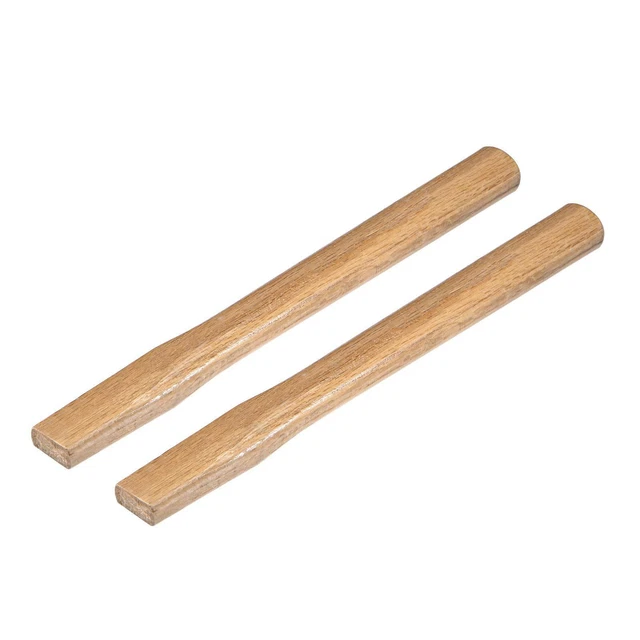 14 Pouce Bois Poignée Courbé Remplaçable Poignée pour Carré Chêne Bois 2 Paquet
