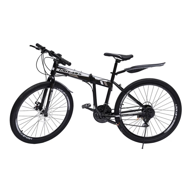 Mountain Bike 26" Wheel Adult Bicycle MTB 21 Speed Folding Bike Black& White