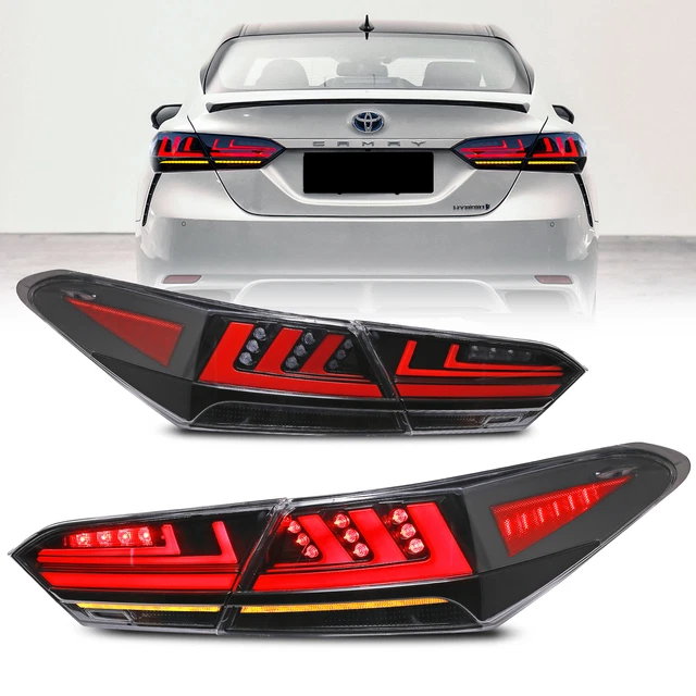 PAIR LED TAIL Lights For Toyota Camry 20182022 Sequential Blackout