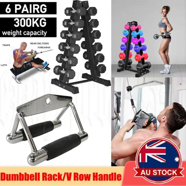 6 Tier Dumbbell Rack Stand Weight Rack for Dumbbell Home Gym Close Grip Triangle