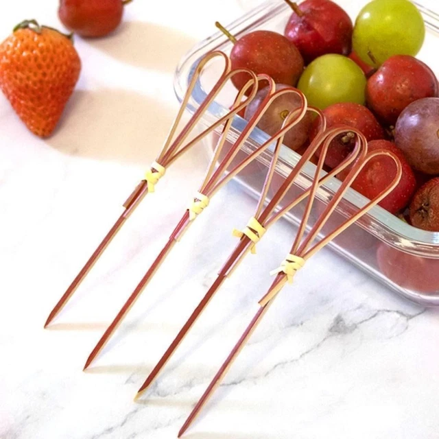 50/100pcs Light * Cocktail Picks, Bamboo Toothpicks Cupcake Toppers Dessert Forks for Appetizers Fruit Sandwiches Drinks Charcuterie Skewers Fall Thanksgiving Christmas Halloween Party Decorations