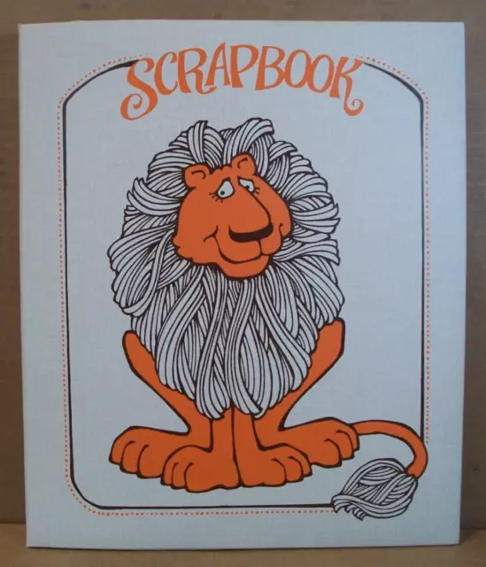 Vintage C.R. Gibson Scrapbook ~ Lion Childrens Theme Photo Album~14.5" x 12"~NOS